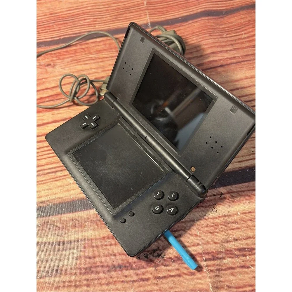Nintendo DS Lite Handheld Console Cobalt/Black USG-001 w/ Charger & Stylus
